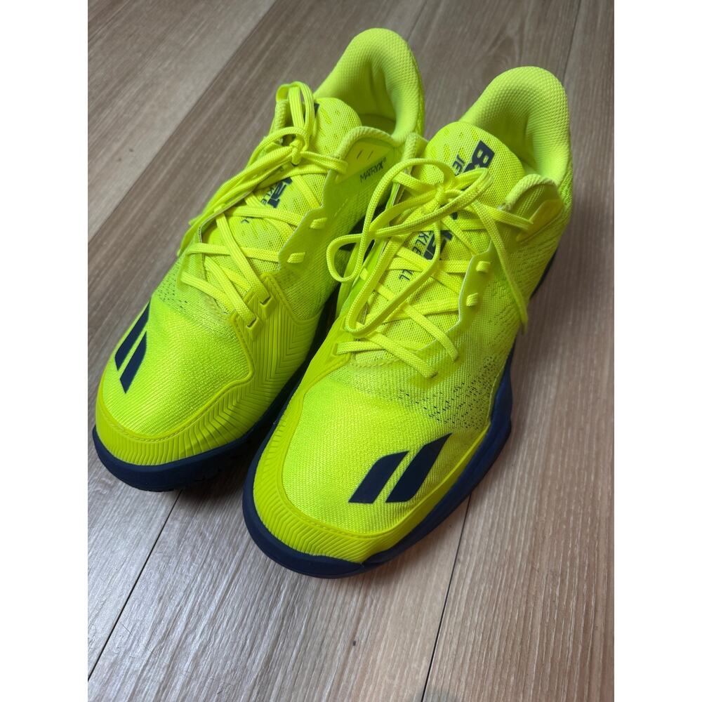 Babolat Jet Mach PKL Men 10.5 Neon Yellow Blue Michelin Pickleball Shoes - Picture 6 of 11